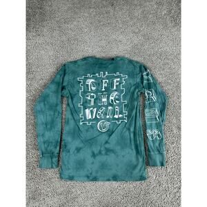 VANS Shirt Mens XS Green White Tie Dye Long Sleeve OFF THE WALL Skater